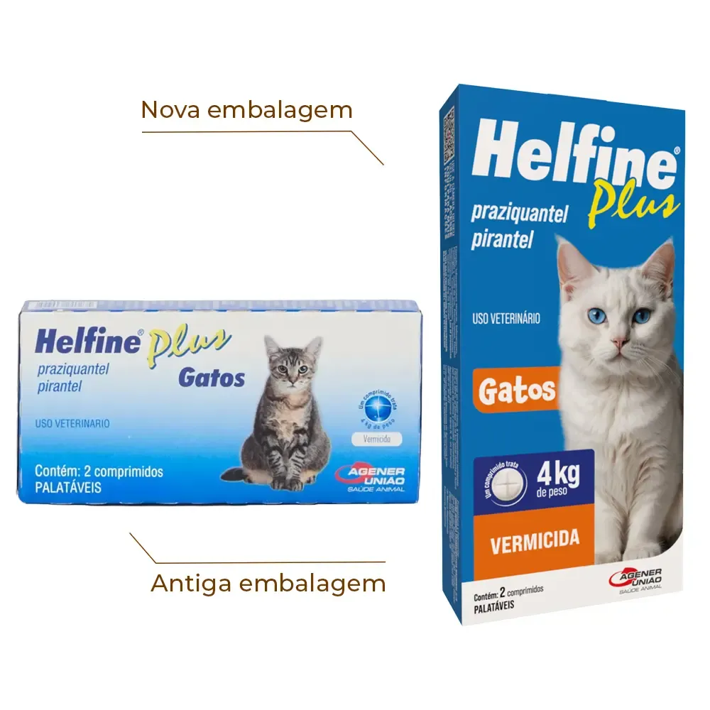 Vermífugo Helfine Plus para Gatos